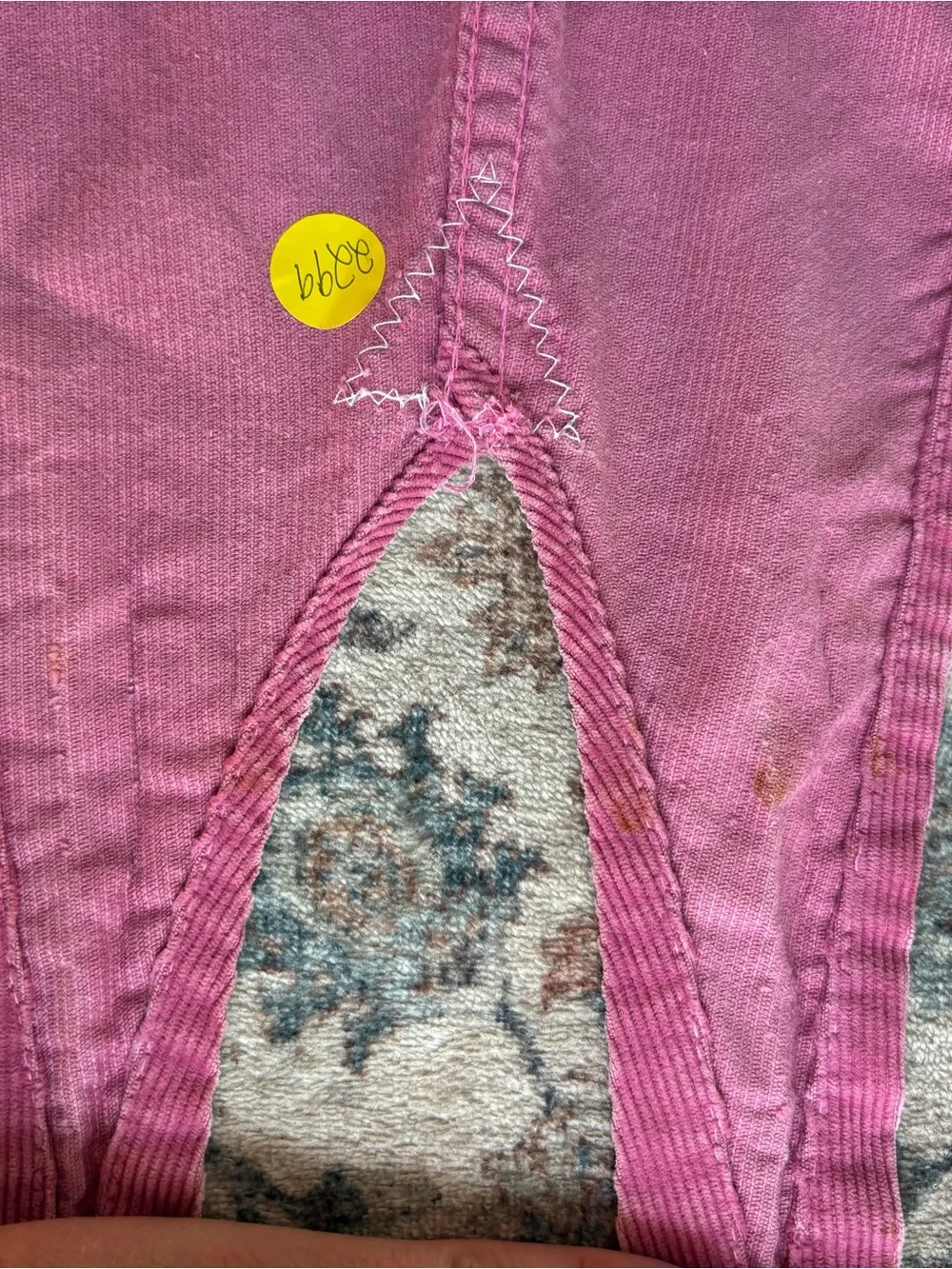 Vintage Girls Pink Corduroy Overall Dress Size 4T